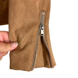 No Brand (Amazon) Camel Suede Moto Jacket- Size S