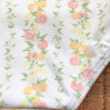 Minnow Citrus and Floral Print with Back Ribbon Tie and Cut Out One Piece- Size 3T/4T (see notes)