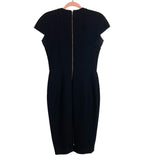 Victoria Beckham Spring Summer 2015 Black Front Cutout Zipper Back Dress- Size 8 (see notes)