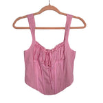White Fox Pink Corset Top - Size S