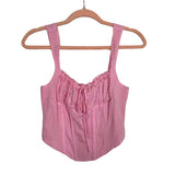 White Fox Pink Corset Top - Size S