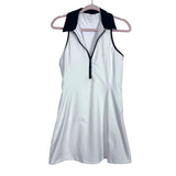 YPB SculptLux White and Black Front Zip Athletic Dress- Size L