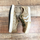 Vintage Havana Gold Glitter Sneakers- Size ~7.5 (see notes)