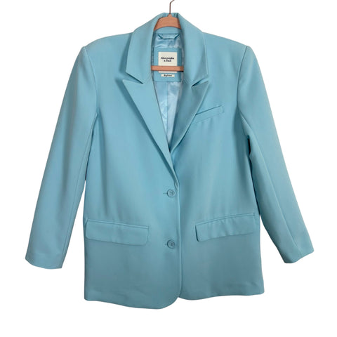 Abercrombie & Fitch Light Blue Boyfriend Blazer - Size S