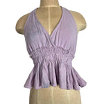 Ocean Drive Lilac Halter Top - Size S (See Notes)