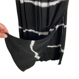 Mudpie Black and White Tie-Dye Side Slits Skirt- Size S
