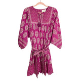 Cleobella Pink Printed Front Tie Belted Dress NWT- Size XL (sold out online)