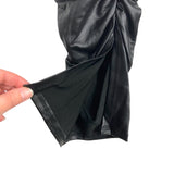 Fashion Nova Black Faux Leather Cinched Pants NWT- Size XL (Inseam 31”)