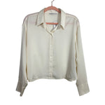 Abercrombie & Fitch Off White Satin Button Up Top NWT - Size S
