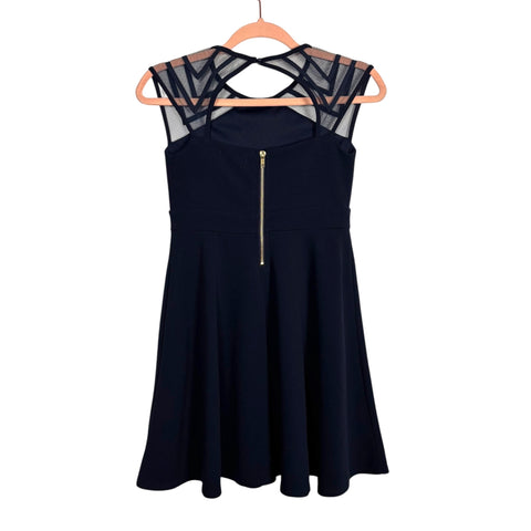 Nickie Lew Black Mesh Cutout Back Dress- Size 12 Girls