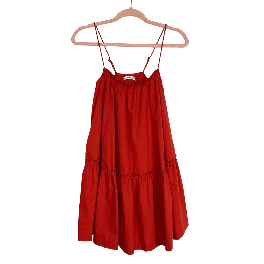 Abercrombie & Fitch Red Ruffle Trapeze Mini Dress NWT- Size XS (sold o The Saved Collection Abercrombie & Fitch Red Ruffle Trapeze Mini Dress NWT- Size XS (sold o The Saved Collection