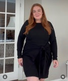 Amaryllis Black Into the Night Faux Wrap Dress- Size 1X (sold out online)