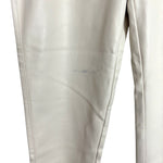 Lucy Paris Cream Paperbag Waist Faux Leather Pants- Size S (see notes, Inseam 27”)