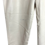 Lucy Paris Cream Paperbag Waist Faux Leather Pants- Size S (see notes, Inseam 27”)