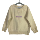 Bob & Blossom Beige Sister Sweatshirt-Size 4Y (see notes, we have matching girl's sweatshirt)