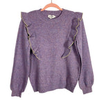 Molly Bracken Purple Ruffle Sweater NWT- Size XS (sold out online)