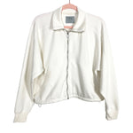 YPB Cream Zip Up with Elastic Pull Waist Sweatshirt- Size S (see notes, sold out online)