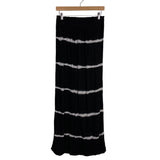 Mudpie Black and White Tie-Dye Side Slits Skirt- Size S