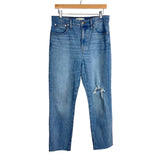 Madewell Distressed with Frayed Hem Perfect Vintage Jeans- Size 29 (Inseam 26”, sold out online)