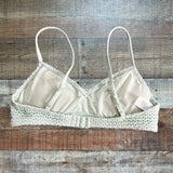 Aerie Mint Green Crochet Overlay Bikini Top- Size S (see notes)