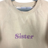 Bob & Blossom Beige Sister Sweatshirt-Size 4Y (see notes, we have matching girl's sweatshirt)