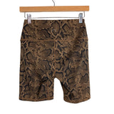 Varley Brown Snakeskin Biker Shorts- Size S