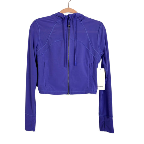 Lululemon Purple Mesh Hooded Define Cropped Jacket NWT - Size 6