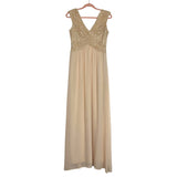 Melrose Cream Sequin Top Gown - Size 6 (See Notes)