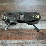 Sardine Louie Black Marble Frame Sunglasses with Case