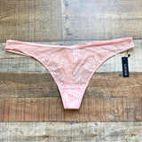 Lounge Peach Satin Lace Louise Thong NWT- Size XL