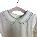 Baybala White Collared Onesie - Size 12M (See Notes)
