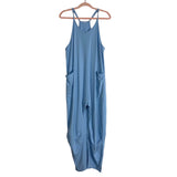 No Brand Light Blue Racerback Tank with Pockets Jumpsuit- Size S