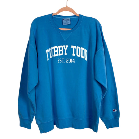 Champion Blue Tubby Todd Sweatshirt-Size L