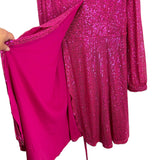 Pink Desert Pink Sequin Wrap Dress - Size 2X (Sold Out Online!)