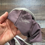 ELE SWIMS Purple/White Trim Bikini Bottoms- Size S (see notes)