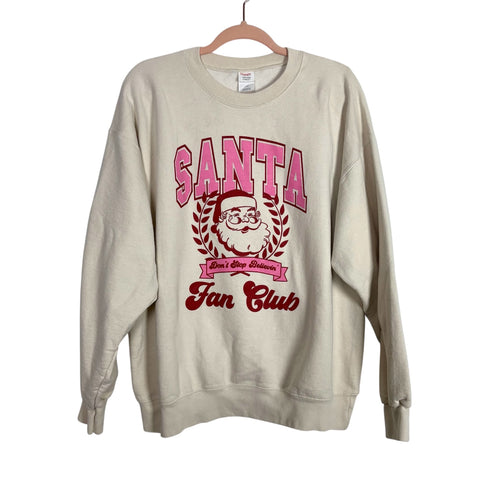 Hanes Santa Fan Club Crewneck Sweatshirt - Size L