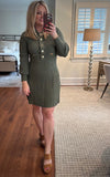 Veronica Beard Olive Dress- Size L (sold out online)