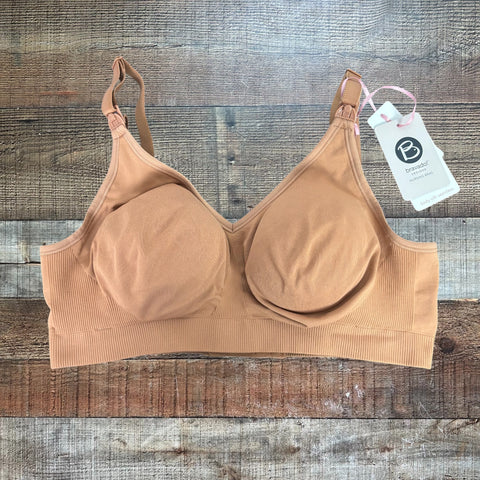 Bravado Cinnamon Body Silk Seamless Padded Nursing Bra NWT- Size L