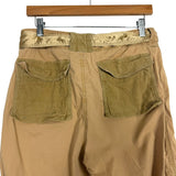 Abercrombie & Fitch Khaki with Corduroy Cargo Belted Roll Tab Hem Pants- Size 32/14S