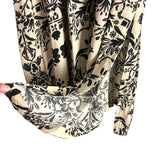H&M Cream Black Printed Front Slit Dress- Size XXL