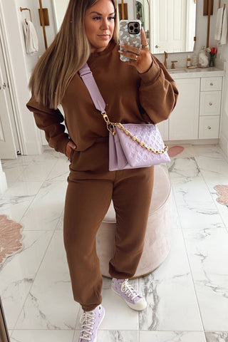 Nuuds Brown Sarah Sweatshirt-Size L (we have matching sweatpants)