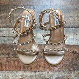 Steve Madden Studded Espadrille Wedge Sandals- Size 7