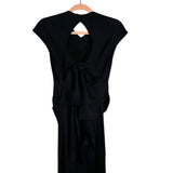 Proenza Schouler Black Silk Blend Textured Knit with Back Cut Outs and Ties Dress- Size 2 (see notes)