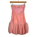 Tularosa Light Pink Velvet Strapless Exposed Back Bubble Hem Dress - Size XS (See Notes)