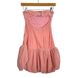 Tularosa Light Pink Velvet Strapless Exposed Back Bubble Hem Dress - Size XS (See Notes)