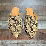 Express Snake Skin Mules - Size 8