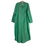 Tuckernuck Green Linen/Cotten Blend Button Up Front Dress- Size XXXL