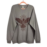 Comfort Wash Mocha Eagle Sweatshirt- Size L (see notes)