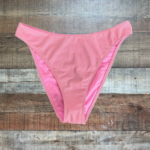 Abercrombie & Fitch Pink Metallic Gold Bikini Bottoms NWT- Size S (we have matching top)