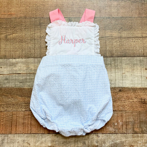 Lottie Lou Apparel Harper Pink Tie Back Bubble- Size 3T